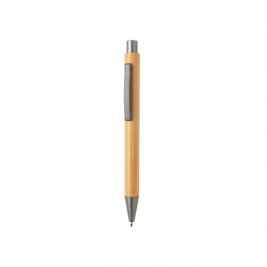 Logo trade promotional item photo of: Slim design bamboo pen