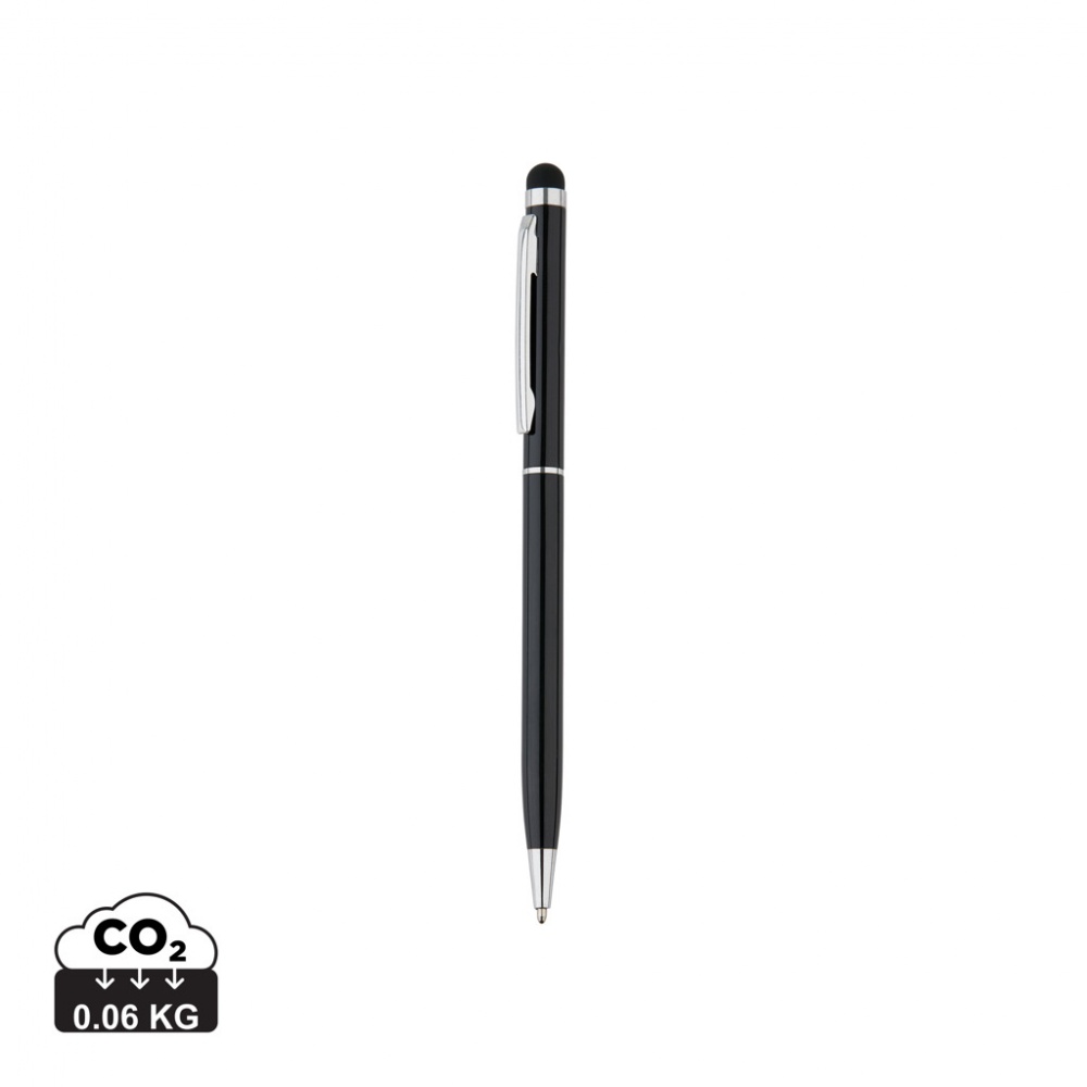 Logo trade advertising products image of: Thin metal stylus pen