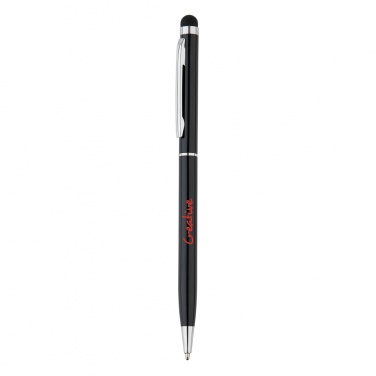 Logo trade corporate gift photo of: Thin metal stylus pen