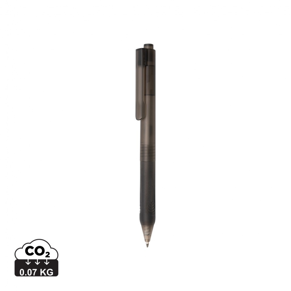 Logo trade corporate gift photo of: X9 frosted pen with silicone grip