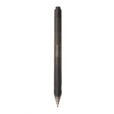 Logo trade promotional merchandise image of: X9 frosted pen with silicone grip