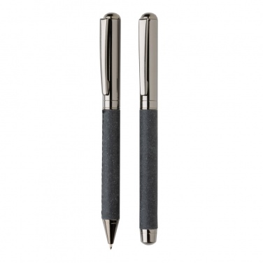 Logo trade corporate gifts picture of: Recycled leather pen set