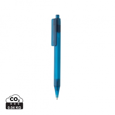 Logo trade promotional merchandise photo of: GRS RPET X8 transparent pen