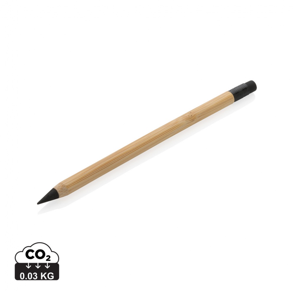 Logo trade promotional gift photo of: Bamboo infinity pencil with eraser