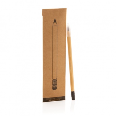 Logo trade promotional merchandise image of: Bamboo infinity pencil with eraser