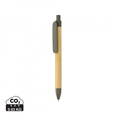 Logo trade promotional items image of: Write responsible recycled paper barrel pen