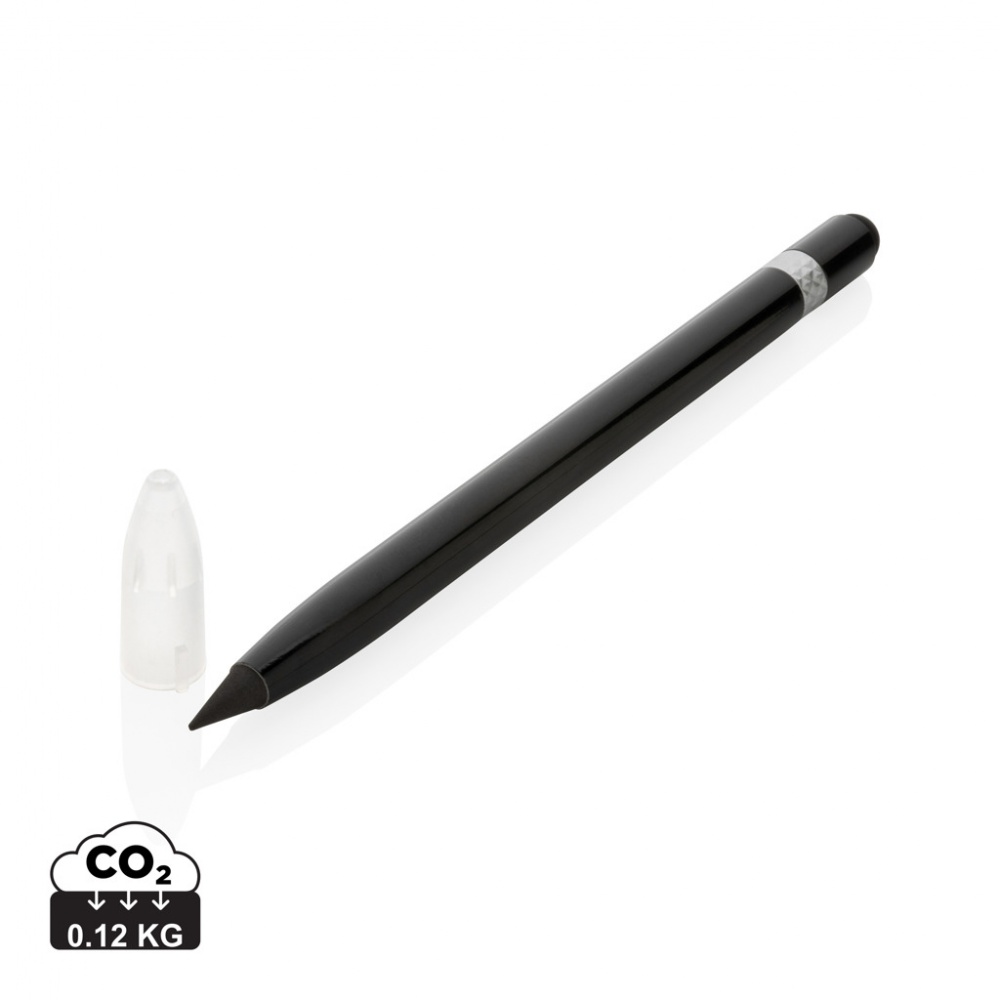 Logo trade promotional items image of: Aluminum inkless pen with eraser