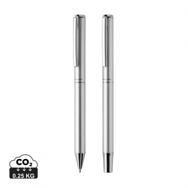 Logo trade promotional merchandise photo of: Swiss Peak Cedar RCS certified recycled aluminum pen set