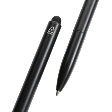 Logo trade corporate gift photo of: Kymi RCS certified recycled aluminium pen with stylus