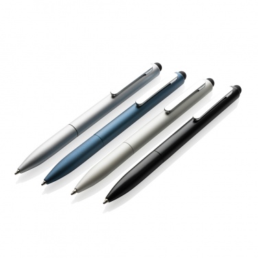 Logotrade promotional item image of: Kymi RCS certified recycled aluminium pen with stylus