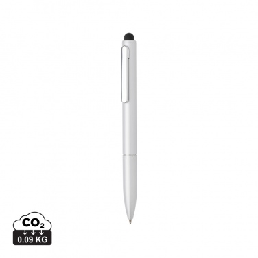 Logo trade promotional giveaways picture of: Kymi RCS certified recycled aluminium pen with stylus