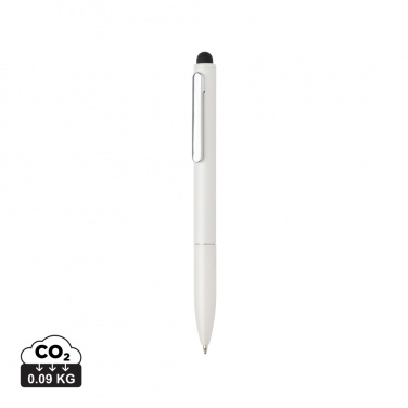 Logo trade promotional gifts image of: Kymi RCS certified recycled aluminium pen with stylus