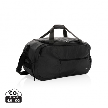 Logo trade promotional giveaway photo of: Swiss Peak AWARE™ RPET sports duffel bag