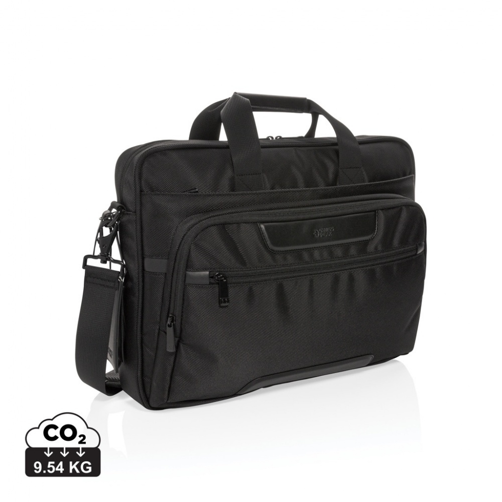 Logotrade corporate gifts photo of: Swiss Peak RPET Voyager RFID 15.6" laptop bag