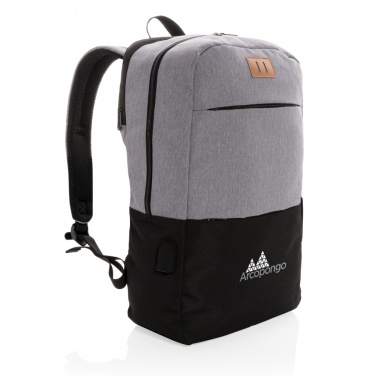 Logotrade promotional giveaways photo of: Modern 15.6" USB & RFID laptop backpack PVC free