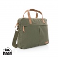 Impact AWARE™ 16 oz. recycled canvas laptop bag, green