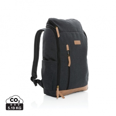 Logotrade promotional gift picture of: Impact AWARE™ 16 oz. recycled canvas 15" laptop backpack