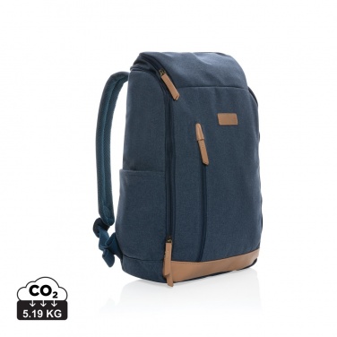 Logo trade advertising product photo of: Impact AWARE™ 16 oz. recycled canvas 15" laptop backpack