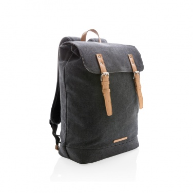 Logo trade promotional giveaway photo of: Canvas laptop backpack PVC free