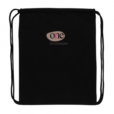 Logo trade promotional gifts picture of: Impact AWARE™ recycled cotton drawstring backpack 145g