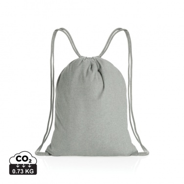 Logo trade promotional item photo of: Impact AWARE™ recycled cotton drawstring backpack 145g