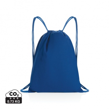 Logo trade promotional giveaway photo of: Impact AWARE™ recycled cotton drawstring backpack 145g