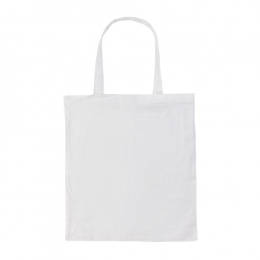 Logo trade business gifts image of: Impact AWARE™ Recycled cotton tote w/bottom 145g