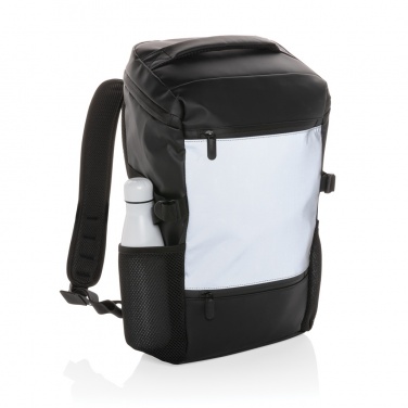 Logo trade promotional gifts image of: PU high visibility easy access 15.6" laptop backpack