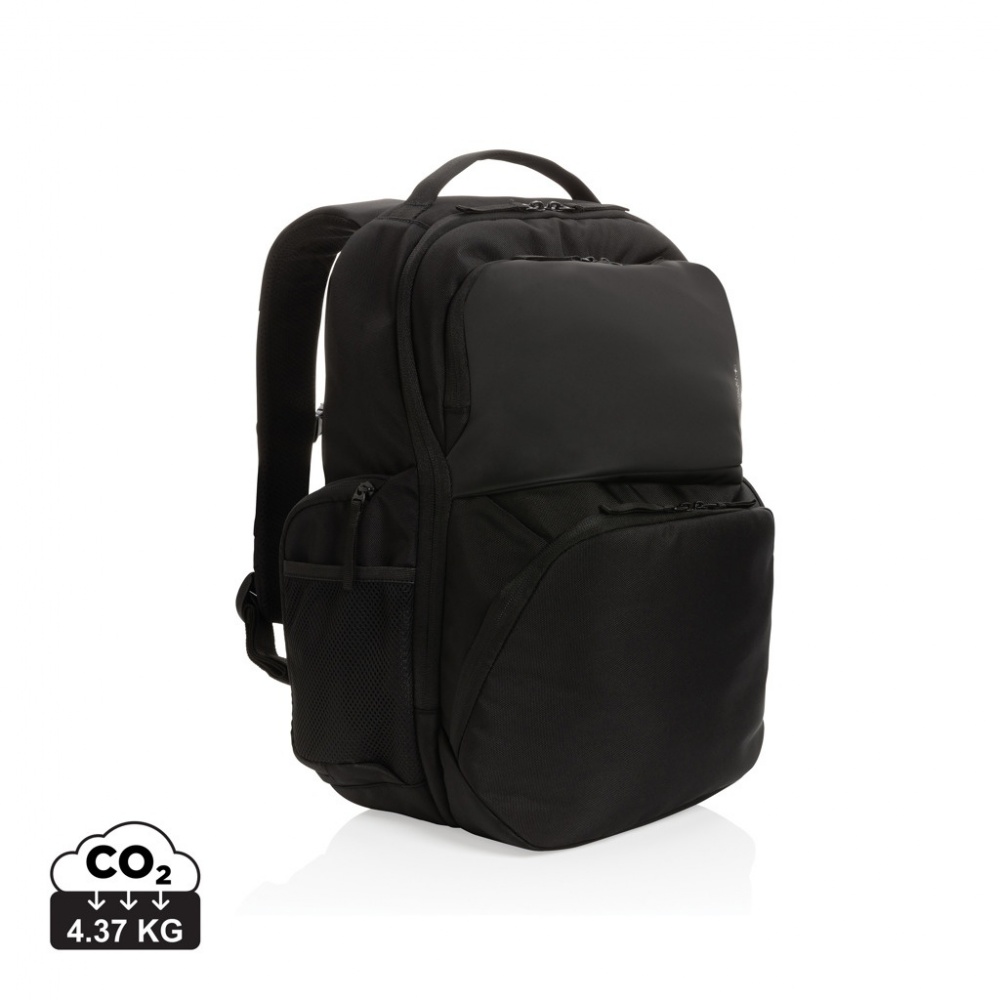 Logo trade corporate gifts picture of: Swiss Peak AWARE™ RPET 15.6 inch commuter backpack