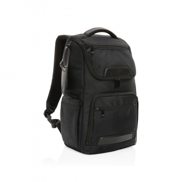 Logo trade business gift photo of: Swiss Peak AWARE™ RPET Voyager 15.6" laptop backpack