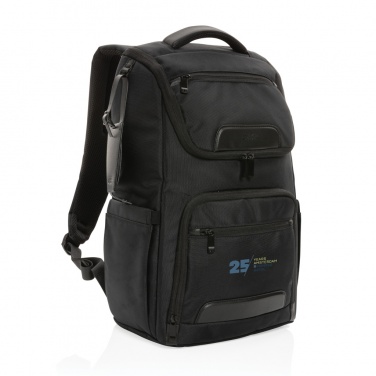 Logo trade promotional product photo of: Swiss Peak AWARE™ RPET Voyager 15.6" laptop backpack