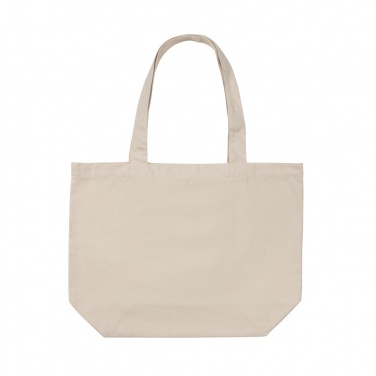 Logo trade promotional gifts image of: Impact Aware™ 240 gsm rcanvas shopper w/pocket undyed