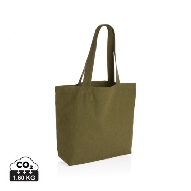 Logo trade promotional merchandise picture of: Impact Aware™ 240 gsm rcanvas shopper w/pocket undyed