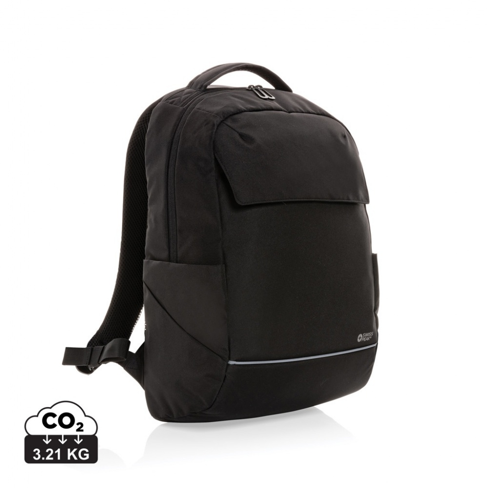 Logo trade promotional giveaway photo of: Swiss Peak Brooke AWARE™ RPET daily 15.6" laptop backpack