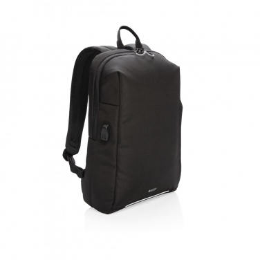 Logotrade promotional items photo of: Swiss Peak AWARE™ RFID and USB A laptop backpack