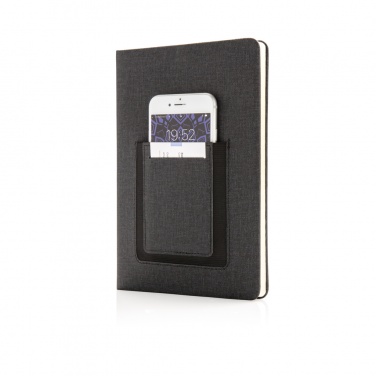 Logotrade promotional gift image of: Deluxe A5 Notebook with phone pocket