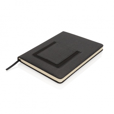 Logotrade promotional merchandise picture of: Deluxe A5 Notebook with phone pocket