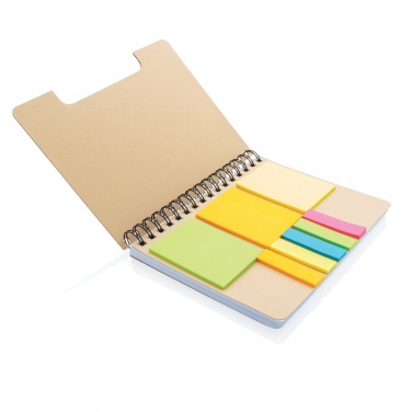 Logotrade promotional product image of: A5 Kraft spiral notebook with sticky notes