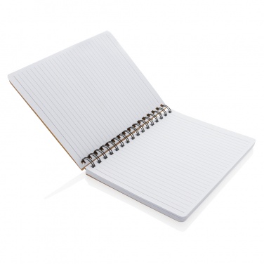 Logo trade promotional giveaways picture of: A5 Kraft spiral notebook with sticky notes