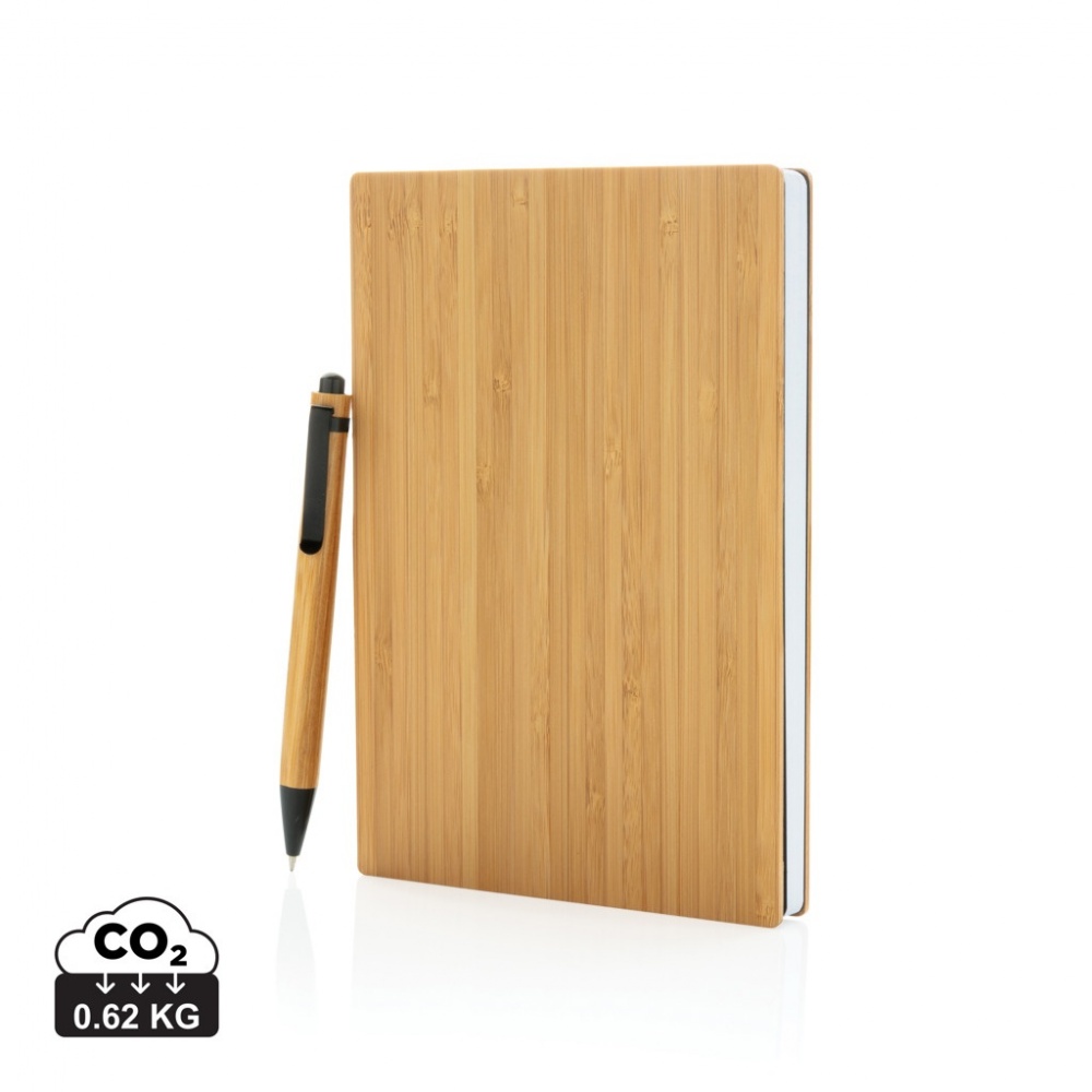 Logotrade promotional giveaway picture of: A5 Bamboo notebook & pen set