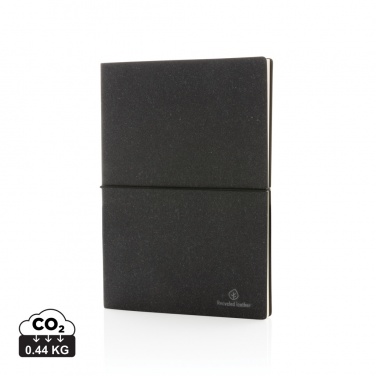 Logo trade promotional merchandise image of: A5 recycled leather notebook