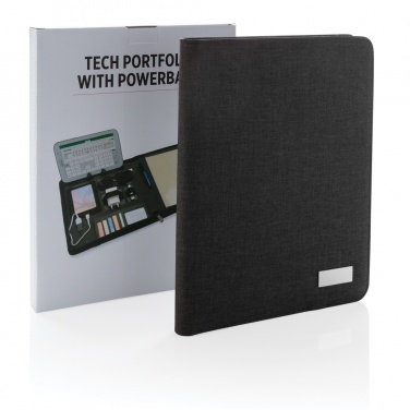 Logo trade business gifts image of: Tech portfolio with powerbank