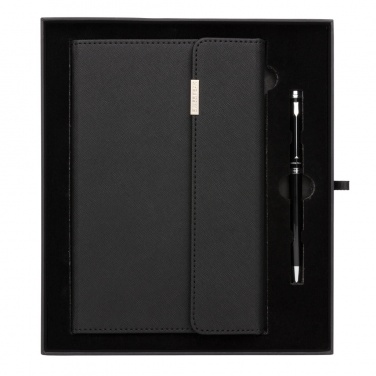 Logo trade promotional items image of: Swiss Peak deluxe A5 notebook and pen set