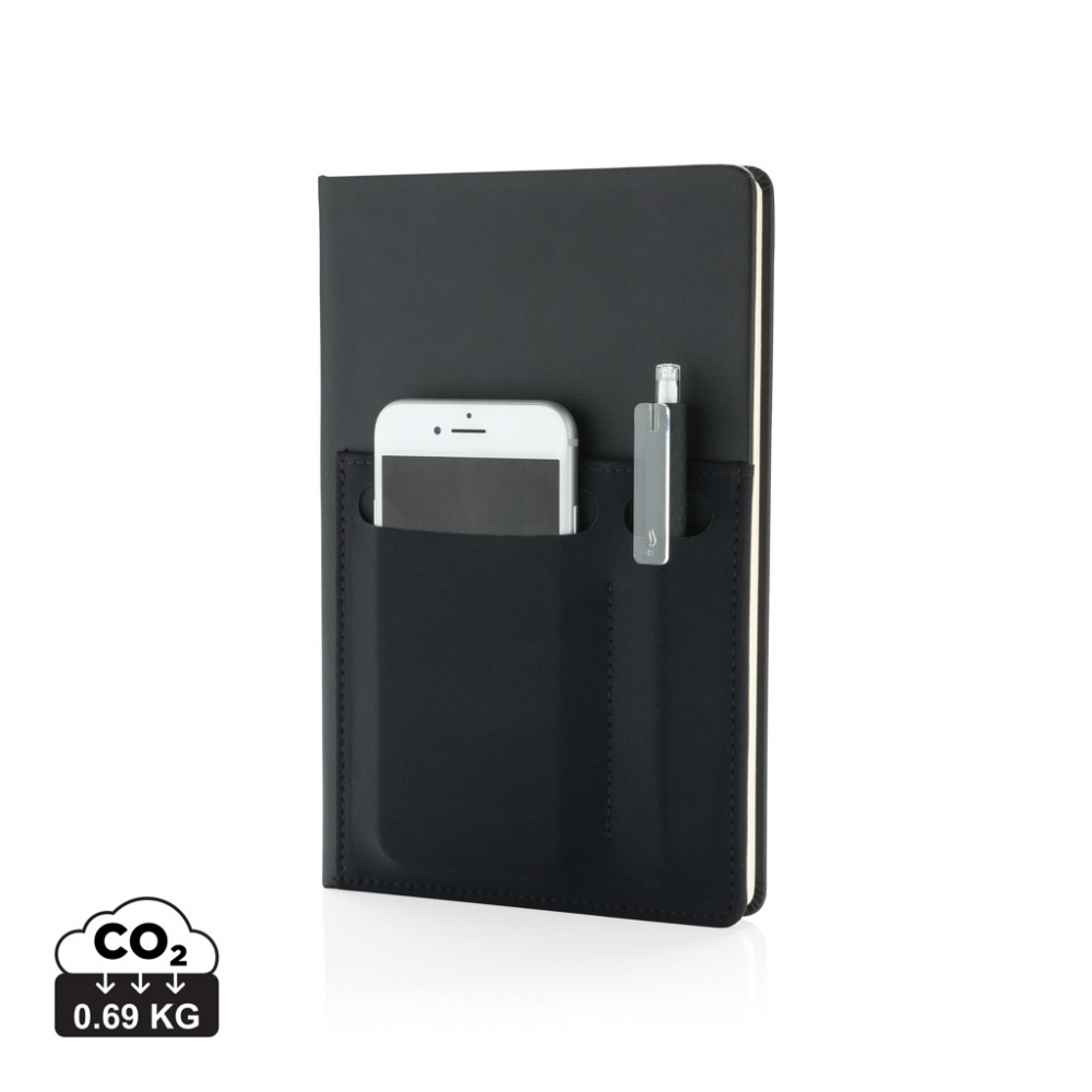 Logo trade promotional giveaway photo of: A5 Deluxe notebook with smart pockets