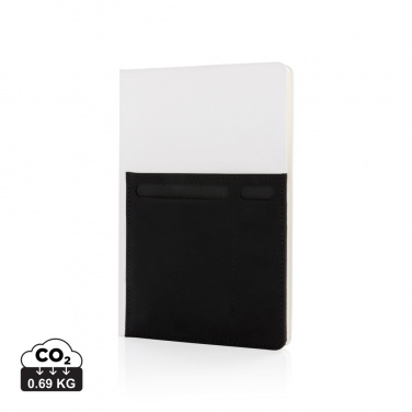 Logo trade promotional gift photo of: A5 Deluxe notebook with smart pockets