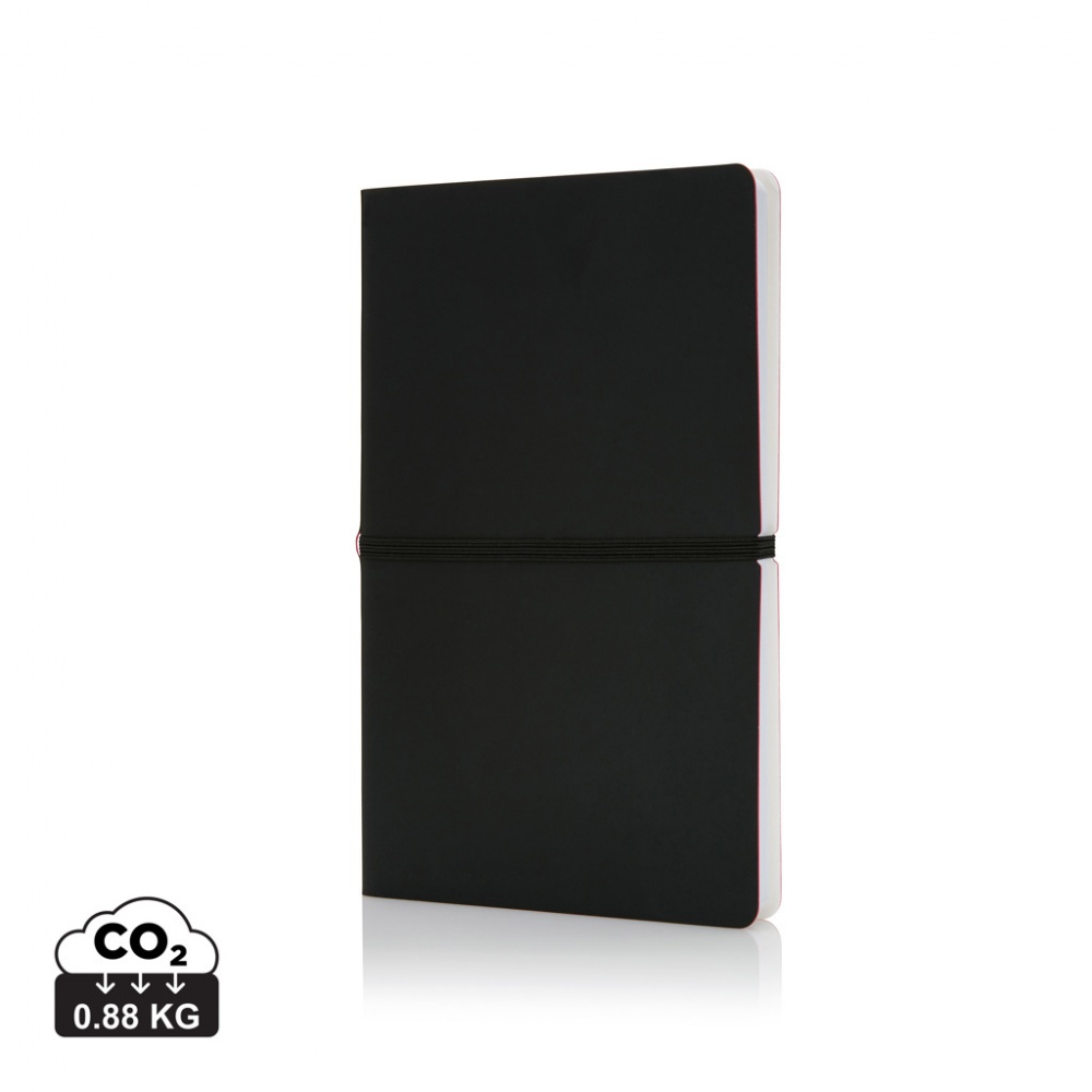 Logo trade promotional products image of: Deluxe softcover A5 notebook