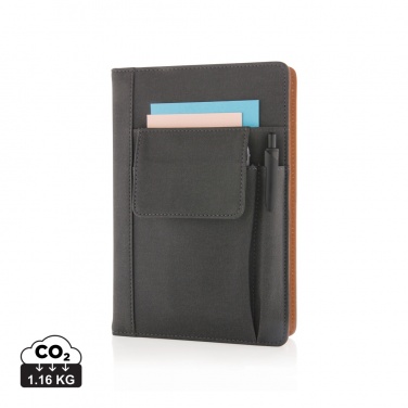 Logo trade promotional product photo of: Notebook with phone pocket