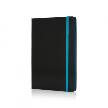 Logo trade promotional giveaway photo of: Deluxe hardcover A5 notebook with coloured side