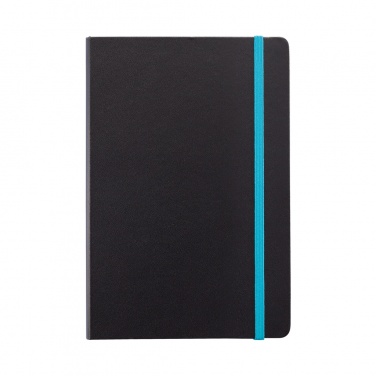 Logo trade business gift photo of: Deluxe hardcover A5 notebook with coloured side