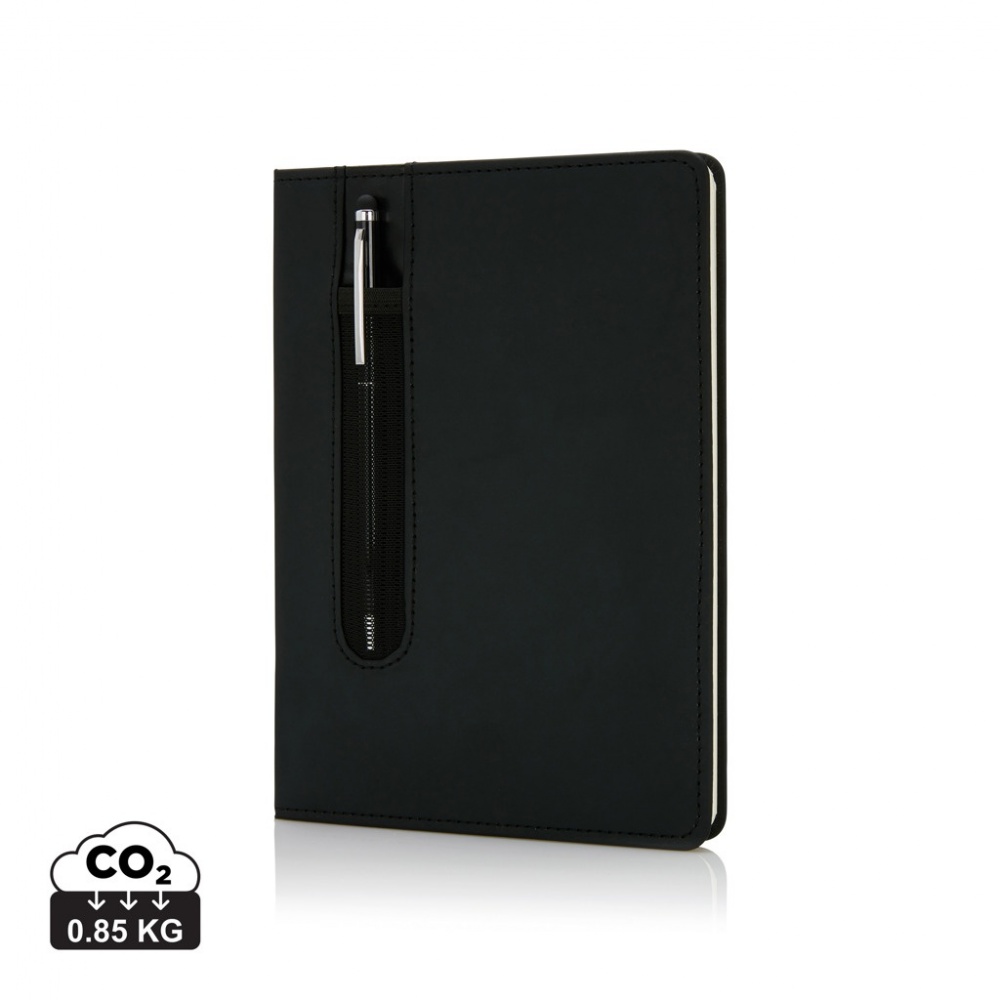 Logotrade promotional gift image of: Standard hardcover PU A5 notebook with stylus pen